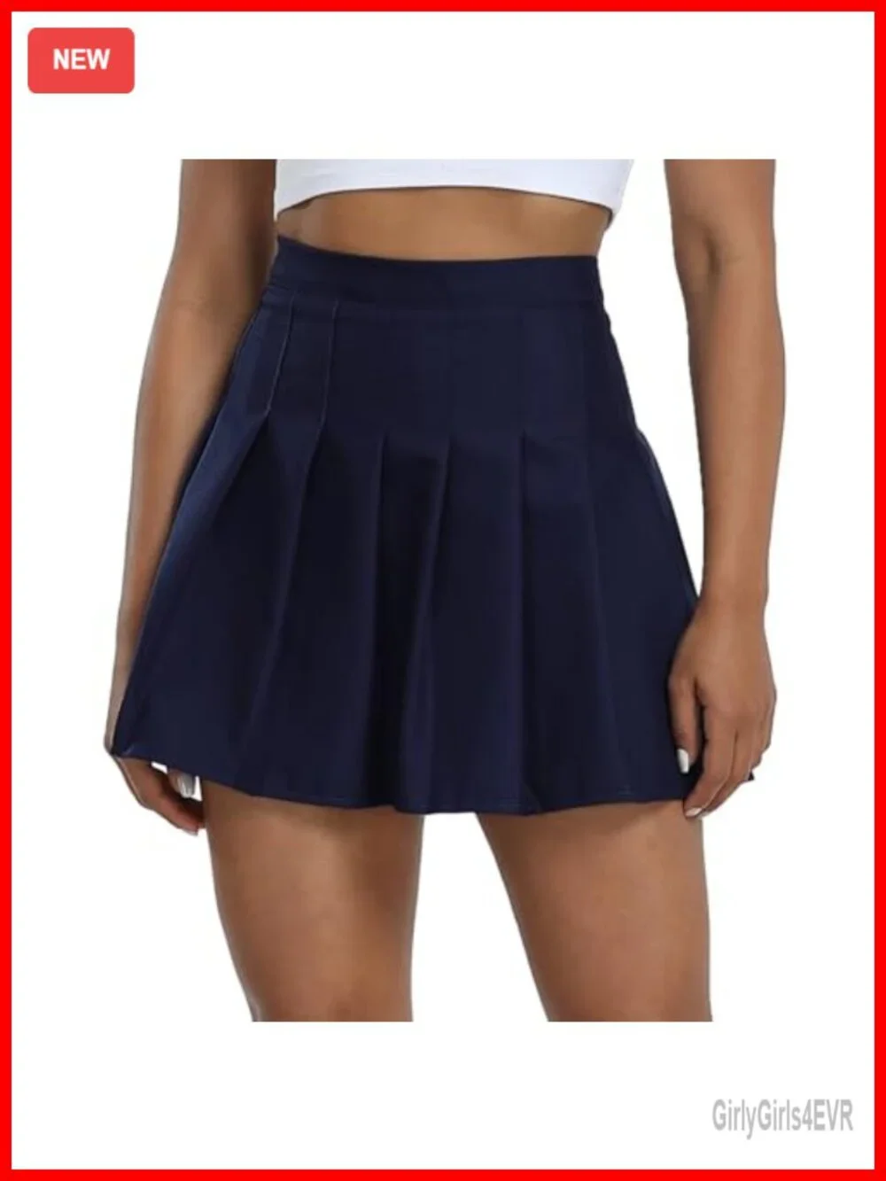 Women's Pleated Tennis Skort with Attached Shorts High Waisted A-Line Golf Skirt